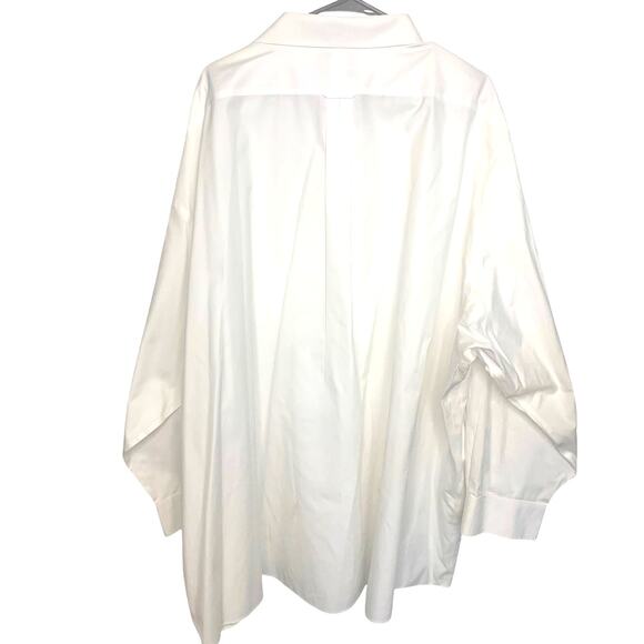 Roundtree & York Gold Label Dress Shirt Button Up 22/35 Big White 80s Non Iron - Picture 2 of 9